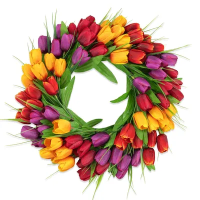 Produktbild von Omgoods – Kunstblumenkranz für die Tür, 45 cm, lebensechte Dekoration