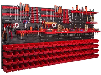 Produktbild von Werkzeugwand mit Halteschienen, 1728 x 780 mm