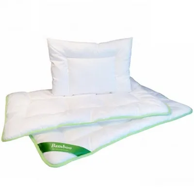 Produktbild von Ein Ganzjahres-Bettwäsche-Set aus Bambus 90x120+40x60 cm / Poldaun