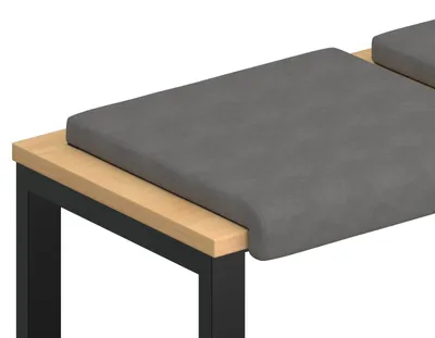 Image de vidaXL Coussins de banquette, 4 pièces, microfibre, gris foncé, profondeur 35 cm