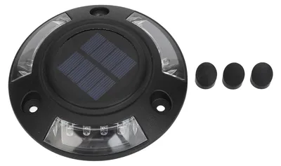 Produktbild von Solar-Dockleuchte, 12 LEDs, Einfahrt, IP68, wasserdichte Lampe für den Außenbereich, 6 V, 1,8 W, Weiß