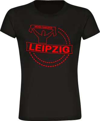 Produktbild von multifanshop Damen T-Shirt - Leipzig - Meine Fankurve, schwarz, Größe 3XL