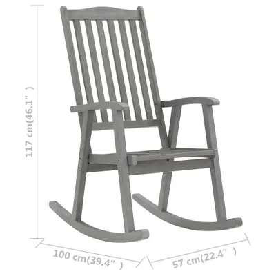 Zdjęcie produktu dla VidaXL 3064217, Taras, Obite siedzisko, Drewno akacjowe, Szarobrązowy, Poliester, 570 mm
