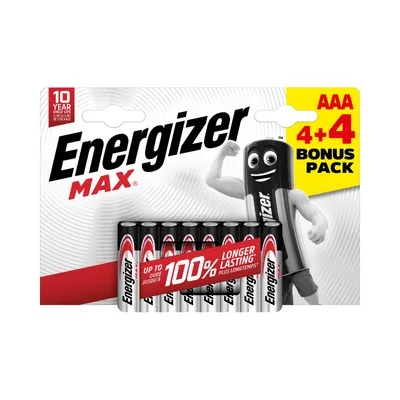 Obrázek produktu pro Baterie Energizer MAX AAA 4 + 4 ks