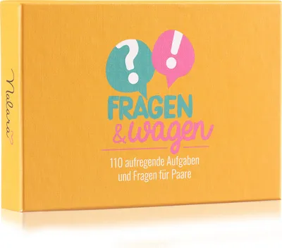 Produktbild von Fragen & Wagen Paarspiel 110 Fragen & Aufgaben Spieler: 2 Alter: ab 16