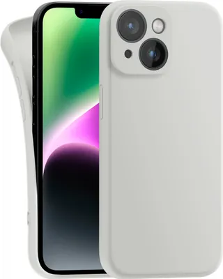 Produktbild von Hülle für Apple iPhone 14 - Handyhülle mit Kameraschutz Cover aus Silikon in Eierschale
