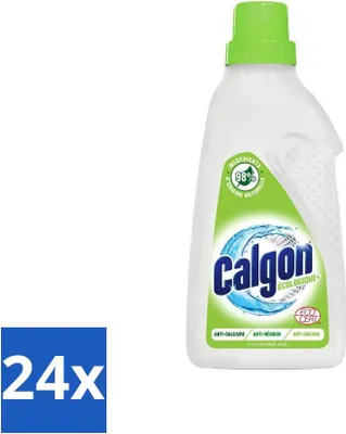 Obrázek produktu pro Calgon – čistič praček – gel – ekologický – proti usazeninám vodního kamene, zbytkům pracích prostředků a pachům – 750 ml – 15 pracích cyklů – výhodné balení – 24 kusů
