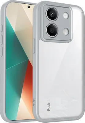 Immagine prodotto di Custodia per Xiaomi Redmi Note 13 Pro 5G cover posteriore trasparente con cornice in TPU, antiurto Grigio