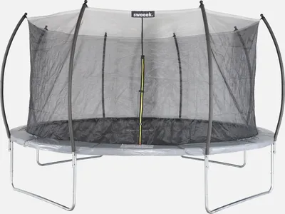 Produktbild von sweeek - Trampolin Rund Ø 490cm, internes Sicherheitsnetz - Grau
