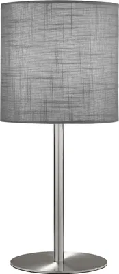 Produktbild von Tischlampe - Grau - Metall - Stoffschirm - H 40 cm