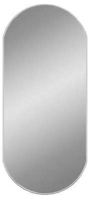 Image de vidaXL Miroir mural argenté 90x40 cm ovale