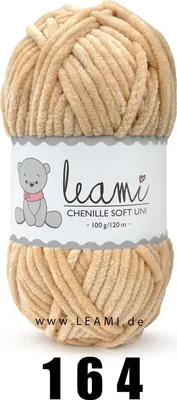 Produktbild von LEAMI Chenille Soft UNI 164 beige,