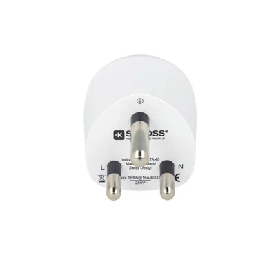 Produktbild von Skross 1.500201-E, Typ C (Euro-Stecker), 100-250 V, 16 A, Wei, 4000 W, 56 mm