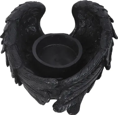 Produktbild von Something Different - Teelichthalter, Rabenflügel SD10044 (Einheitsgröße) (Schwarz)