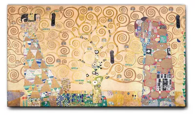Immagine prodotto di Giallobus - L'albero della vita - Gustav Klimt - 140L x 80l cm - Quadro - Tela Canvas Telaio Standard