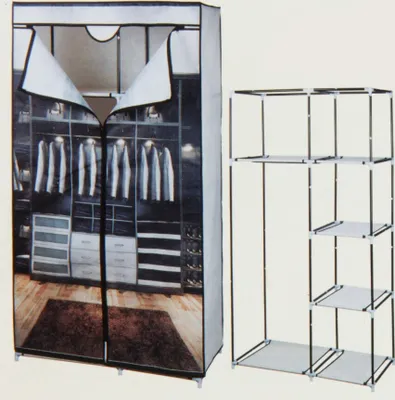 Produktbild von Bedruckter Stoff Kleiderschrank