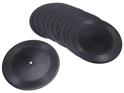 Blanko Vinylplatten 7 Zoll, schwarz, 12 Stück für Wanddeko