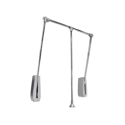 Produktbild von Emuca Kleiderlift für Garderoben Hang Wandmontage, 600-830, Verchromt, Stahl und Kunststoff