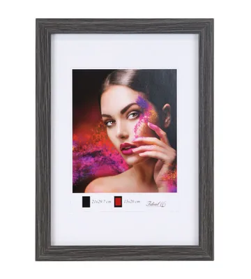 Produktbild von 2er 3er 5er Set Holz Bilderrahmen Lifestyle Plexi Foto Rahmen Collage Wanddeko Poster HR-25 - Farbe: 5er Pack Grau | Format: 50x50