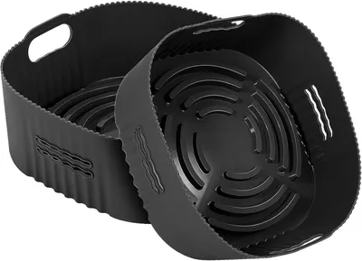 Produktbild von Silikon Zubehör Heißluftfritteuse 22 cm, 2 quadratische Backformen, wiederverwendbar, für Kochen und BBQ