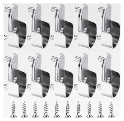 Produktbild von Kleiderstangenhalter, 10 Stück Kleiderschrank Stangenhalter 4,3×1,8 cm