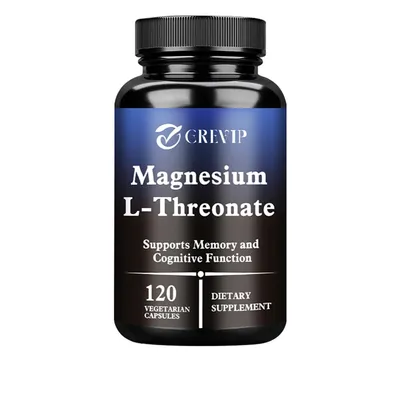 Produktbild von Magnesium L-Threonate 2000mg (120 Kapseln) Nahrungsergänzungsmittel, Gehirn, Gedächtnis, kognitive Funktion, Nervensystem