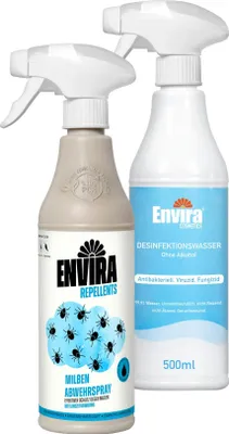 Produktbild von Milbenspray Matratzen Pack mit Langzeitwirkung, Geraniol & Pfefferminzöl, auf Wasserbasis
