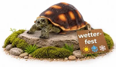 Schildkrötenfigur klein, 14,3x9x5,9 cm, Polyharz, wetterfest