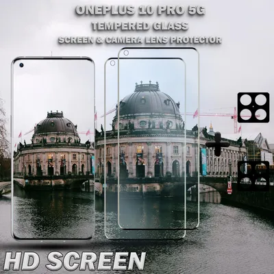 Produktbild von 2-Pack OnePlus 10 Pro 5G Displayschutzfolie & 2-Pack Kameraschutz - Gehärtetes Glas 9H - Super Qualität 3D
