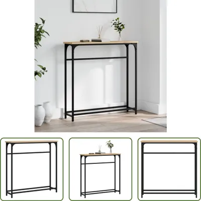 Produktbild von The Living Store Konsolentisch Sonoma-Eiche 75x19,5x75 cm Holzwerkstoff