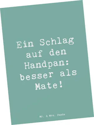 Produktbild von Mr. & Mrs. Panda Fotokarte Spruch Handpan Zauber - Meeresbrise - Geschenk, Grußkarte, Ansichtskarte, Musiker, Musikinstrument, Klänge, Postkarte, einzelkarte, Postkarten