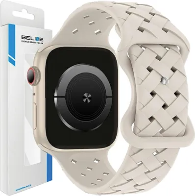 Obrázek produktu pro Beline Apple Watch Silikonový Tkaný Řemínek 42/44/45/49 Mm Béžová / Starlight Box