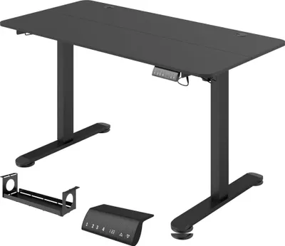 Produktbild von Stehpult höhenverstellbarer Computertisch Schreibtisch, 140 cm x 70 cm x 116 cm, Schwarz
