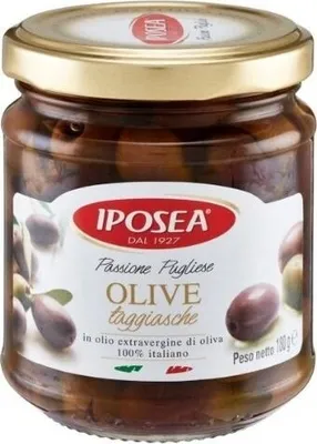 Produktbild von Entsteinte Taggiasche-Oliven in Olivenöl 180g - Iposea