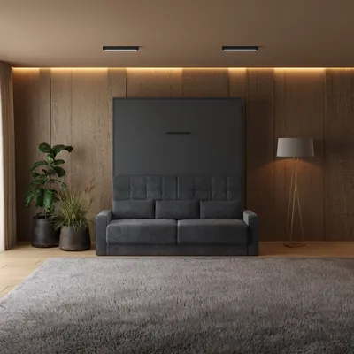 Produktbild von Schrankbett mit SOFA SMARTBett  M1 180x200 Vertikal Anthrazit