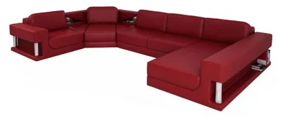 Produktbild von U Form Sofa Couch Polster Sofa Wohnlandschaft Design Ecksofa Leder Polster Neu
