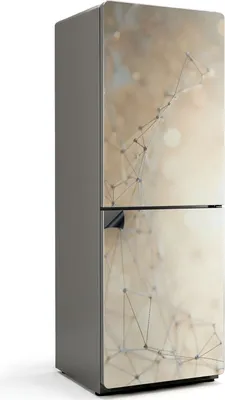 Produktbild von Abstraktes Liniennetz – Magnetische Kühlschrank Abdeckung – Dekorfolie magnetisch Küche – Kühlschrank Magnet Deko – selbstklebende Magnettafel – Magnetfolie für Kühlschranktür – 70x190 cm