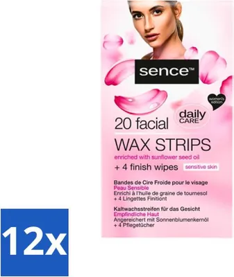 Immagine prodotto di Sence - Strisce di cera - Viso - 20 strisce di cera - Confezione risparmio - 12 pezzi