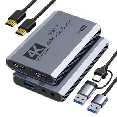 Zdjęcie produktu dla Karta do nagrywania wideo, USB 3.0, wyjście HDMI 4K, nagrywanie gier w rozdzielczości 4K 60FPS lub 1080P 240FPS