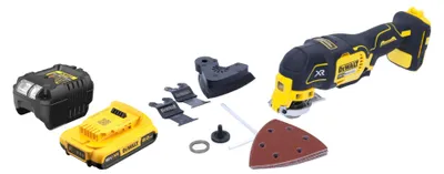 Immagine prodotto di Multiutensile oscillante a batteria DeWalt DCS 355 D1 18 V brushless + 1x batteria ricaricabile 2,0 Ah + caricabatterie + accessori