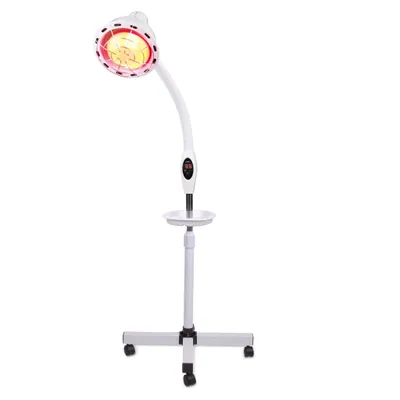 Productafbeelding van LIROMA® Infraroodlamp 300W – Warmtelamp met Statief – Rode Lamp voor Spieren – Infrarood Lichttherapie Lamp – Hoogte Verstelbaar – Timer
