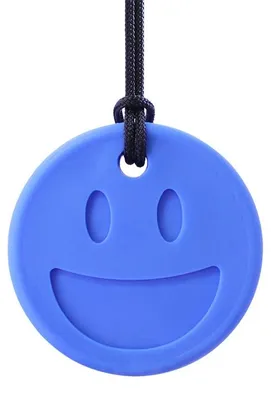 Immagine prodotto di Ark Therapeutics Giocattolo da masticare a forma di faccina sorridente Chewmoji blu