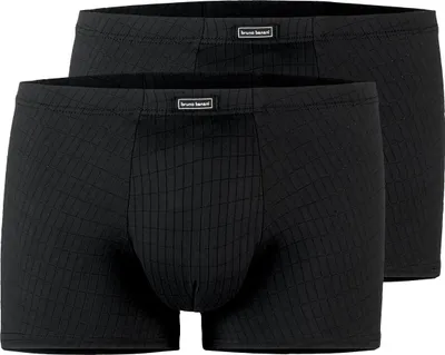 Produktbild von Bruno Banani 2er Pack Check Line 2.0 Retro Short / Pant Stoffummantelter Bund, Suspensorium mit Baumwolleinsatz, Atmungsaktiv, pflegeleicht und farbecht
