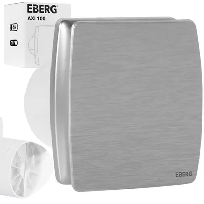 Zdjęcie produktu dla EBERG AXI 100 S Wentylator Łazienkowy 100 mm Klapa Zwrotna Srebrny
