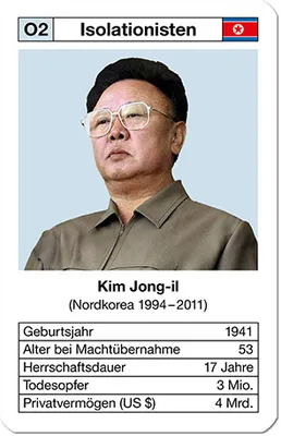 Zdjęcie produktu dla Kartowa gra „Kwartet tyranów II”: Kim Dzong Il, Kaddafi – kto jest najgorszy?