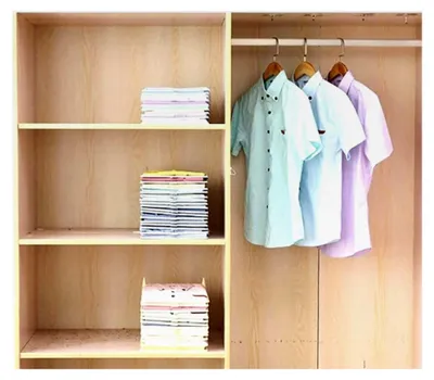 Produktbild von Faltbrett für Hemden und T-Shirts, Kunststoff, Wäscheorganizer für Erwachsene (Blau)