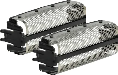 Produktbild von vhbw 2x Doppelscherfolie kompatibel mit Remington DA757, DA767, DA557, DA57, DF10, DA107, DA325, DA407, DA207, DA307 Elektrorasierer + Rahmen, schwarz