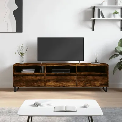 Produktbild von The Living Store TV-Schrank Räuchereiche 150x30x44,5 cm Holzwerkstoff