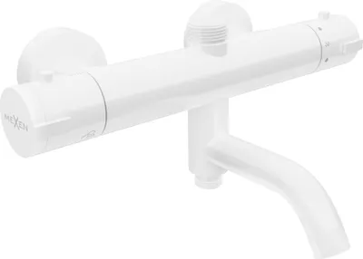 Produktbild von Mexen Kai thermostatische Badewannen-Duscharmatur, weiß - 77900-20