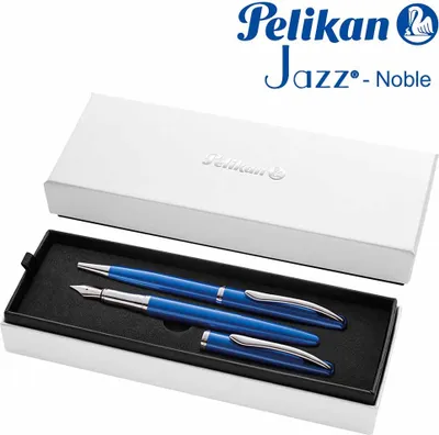 Produktbild von Pelikan Füller & Kugelschreiber Jazz Noble Elegance Saphire Blau Geschenkbox